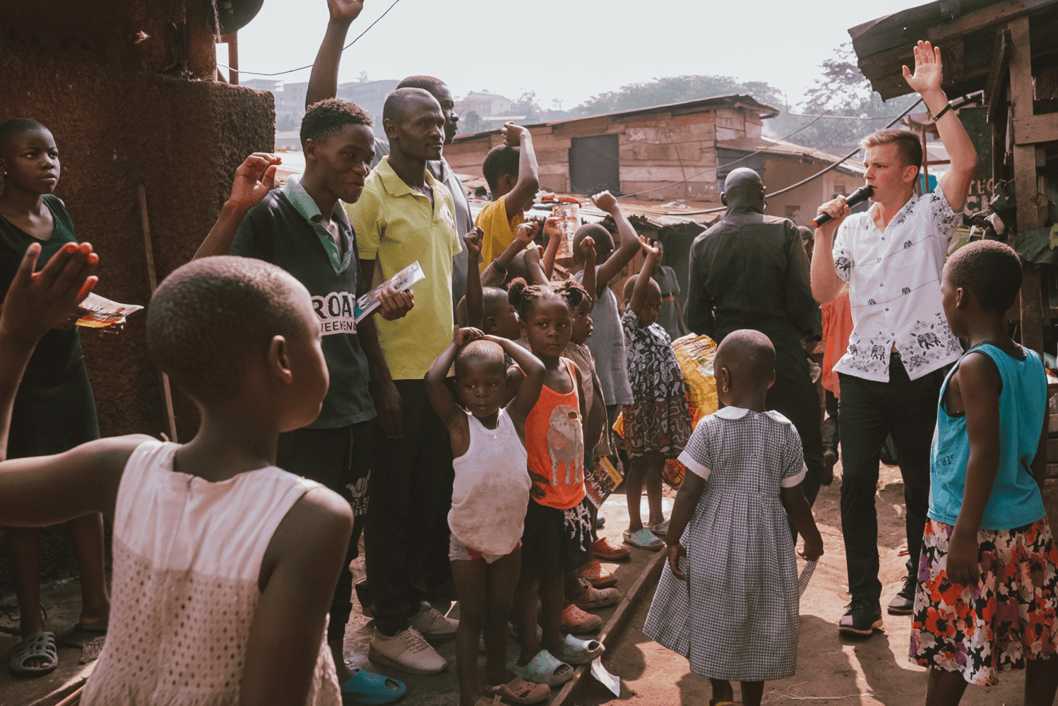 Missionaries worshipping together